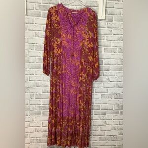 Sacada Brazil floral Boho Maxi Dress Size 12 (0195)